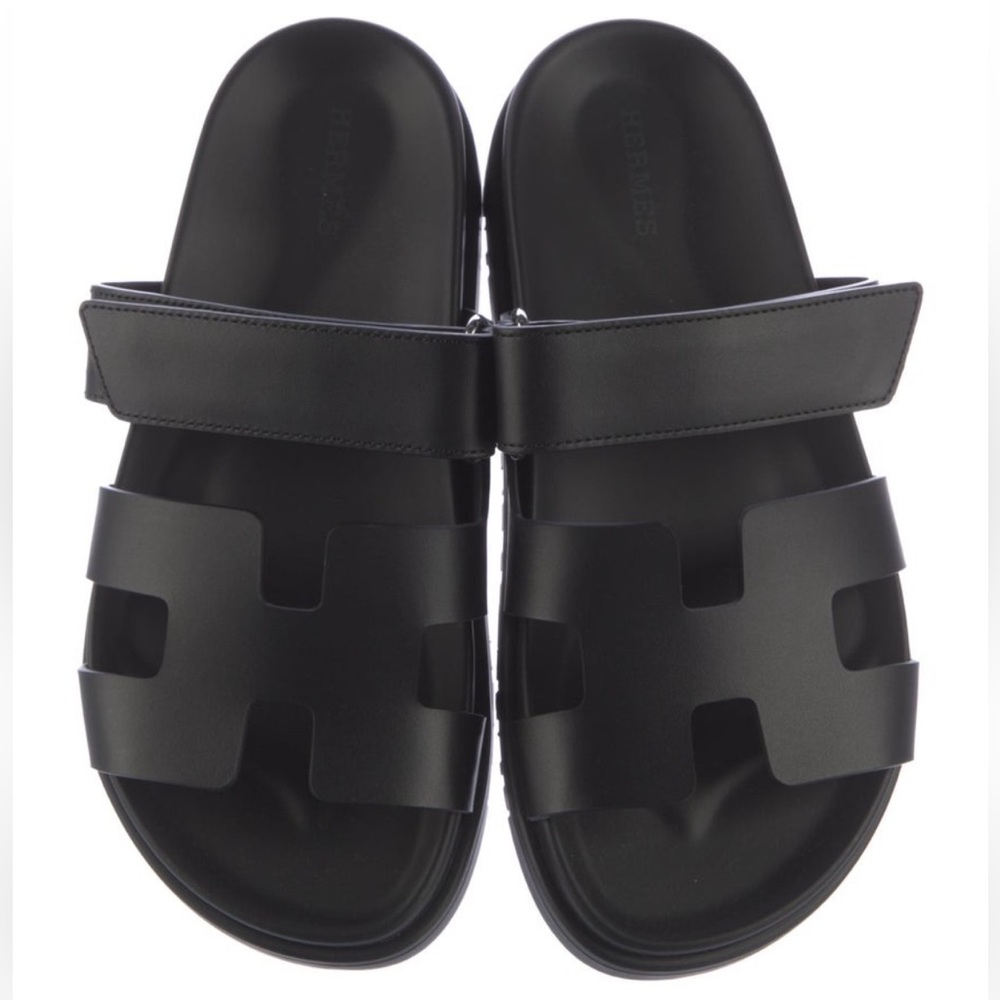 Hermès Chypre Leather Slides